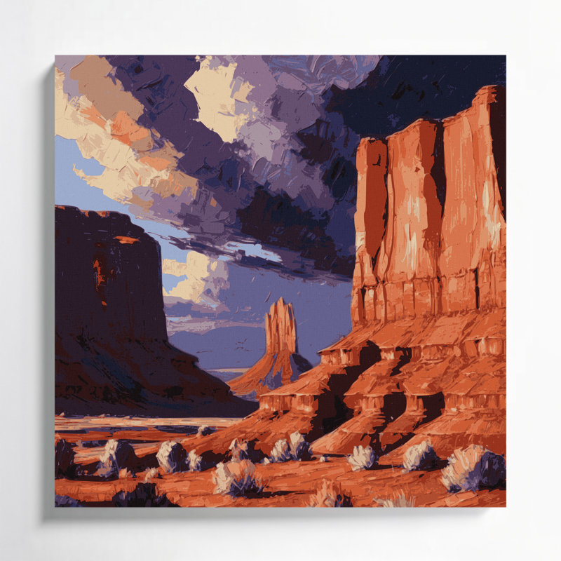 Art mural sur toile mauve Southlandern, H 16 po x l 16 po