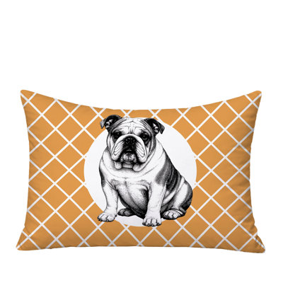 Oreiller réversible intérieur / extérieur Bulldog