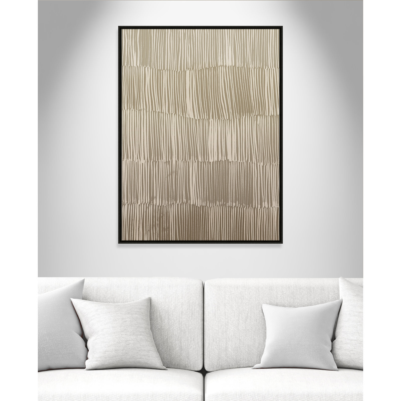 Linear Calm I Print by , 41.5" H x 31.5" W, Espresso Floater