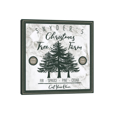 Taupe Christmas Sign I by Elizabeth Medley - Wrapped Canvas Gallery-Wrapped Canvas Giclée