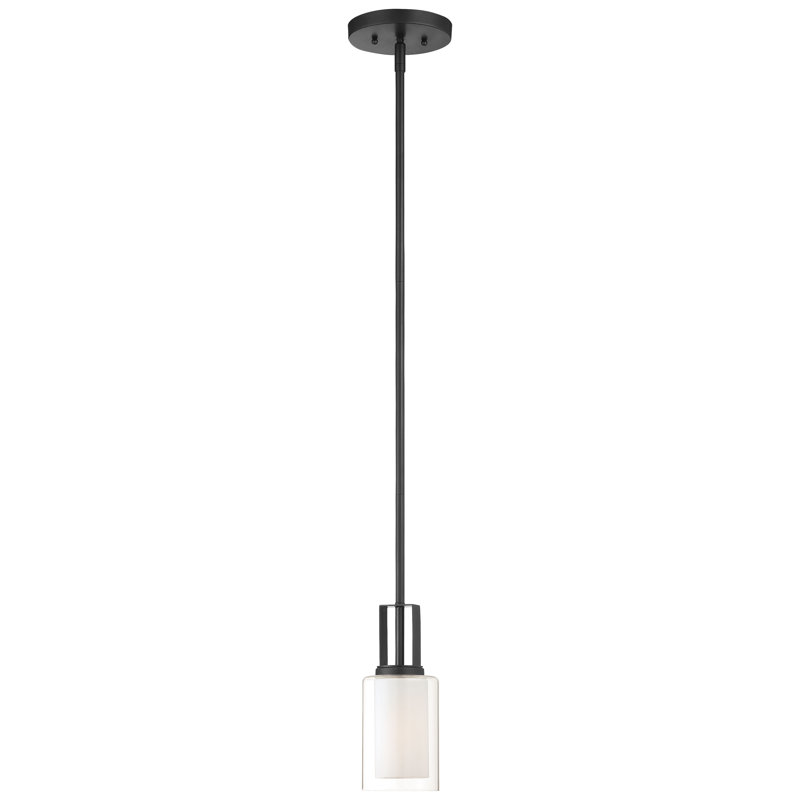 Parsons Studio Mini Jar 1-Light Pendant in Sand Coal and Etched White