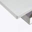 Table basse rectangulaire moderne de 50,4 pouces, plateau en panneau de fibres à densité moyenne à motif marbré, base en acier inoxydable argenté.