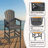 Bar-Height HDPE Adirondack Chair with Cup Holder (Gray)-4773504