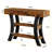 41" Console Table With Storage Shelves And Curved Frame