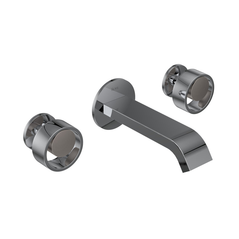 Eclissi Modern Black Nickel 2-Handle Wall-Mounted Bathroom Faucet