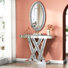Amla 35.43" Mirrored Console Table and Wall Mirror Set