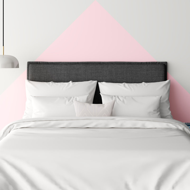 Camille Headboard, Polyester Blend Light Gray, Queen, Full/Double