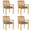4 chaises de patio empilables avec coussins vidaXL-453449927