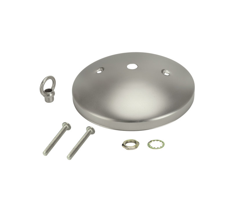 Modern Light Fixture Canopy Kit, Brushed Pewter