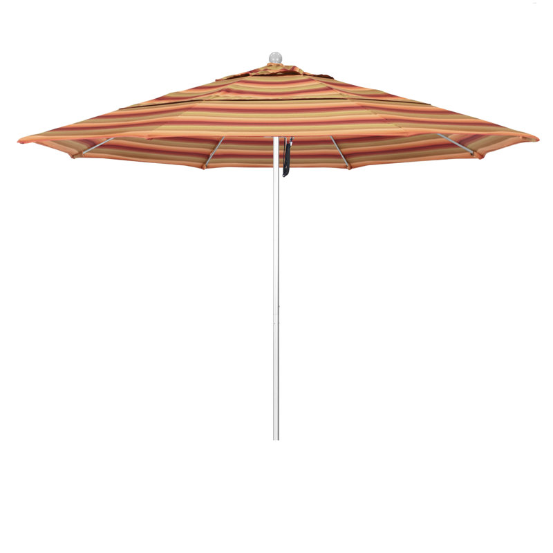 Parasol de marché 11 pi Silva, Sunbrella® Astoria Sunset, Pierre noire