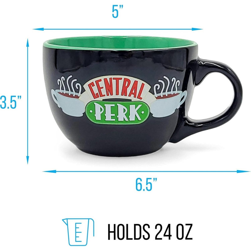 Grande tasse en céramique Central Perk pour café, soupe, 24 onces