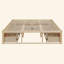 Lit plateforme avec 6 tiroirs de rangement-201442293-201442289