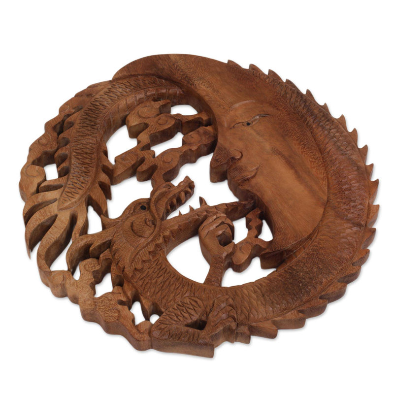 Panneau de soulagement en bois dragon moonlight