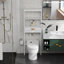 Over-the-toilet storage cabinet white with one drawer and 2 shelves space saver bathroom rack