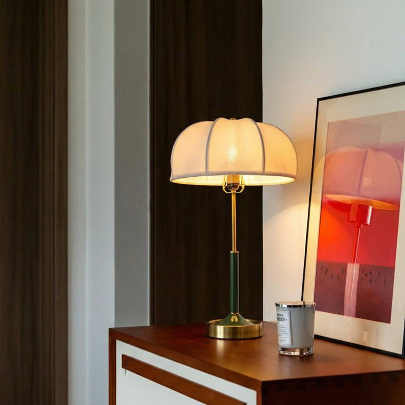 Dallanara Metal Table Lamp, Green, Green