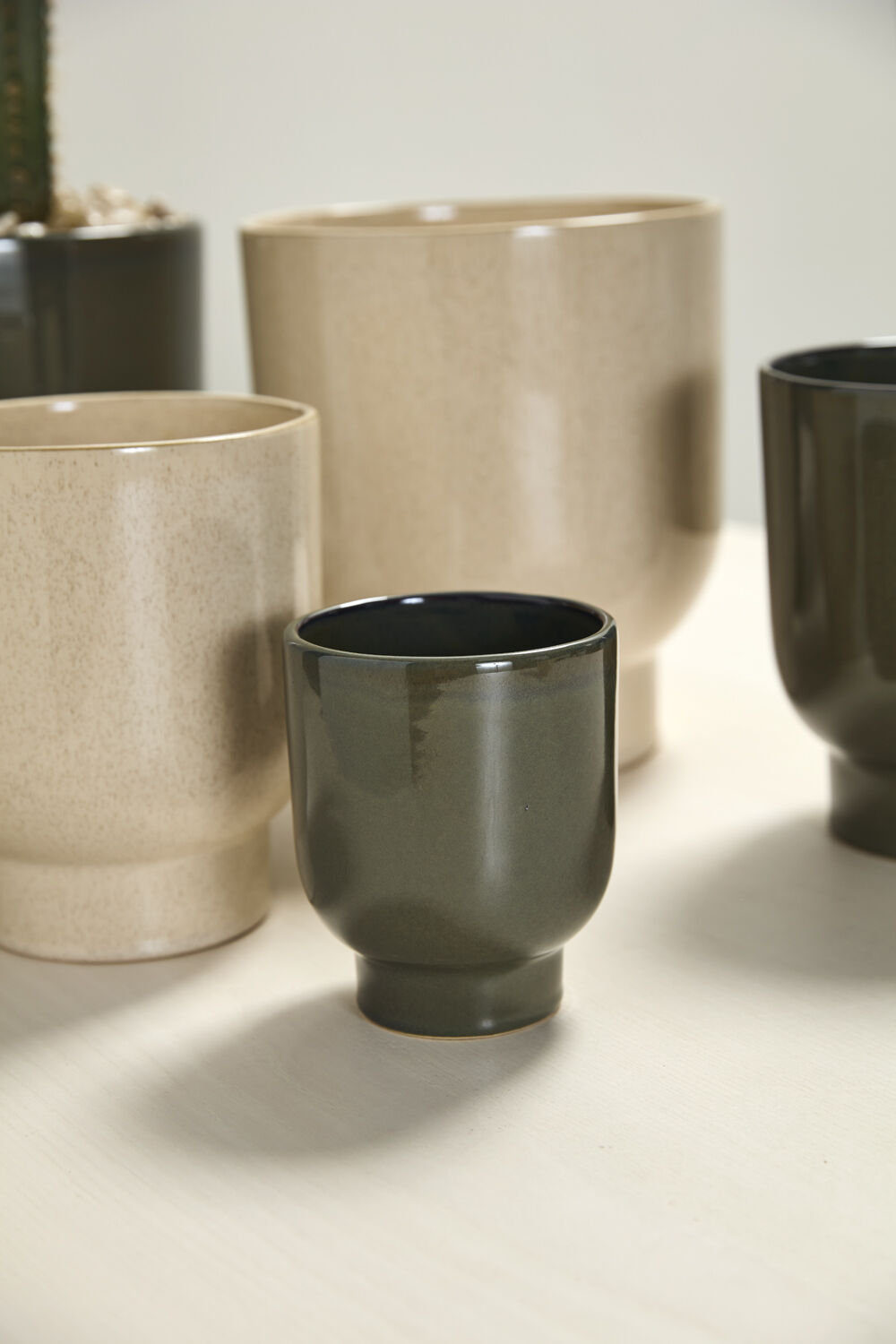Ceramic Pot Planter, 5.5" H x 4.5" W x 4.5" D