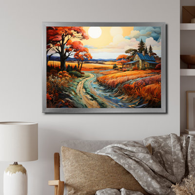 Farmhouse Farmstead Mosaic Pointillism I - impression