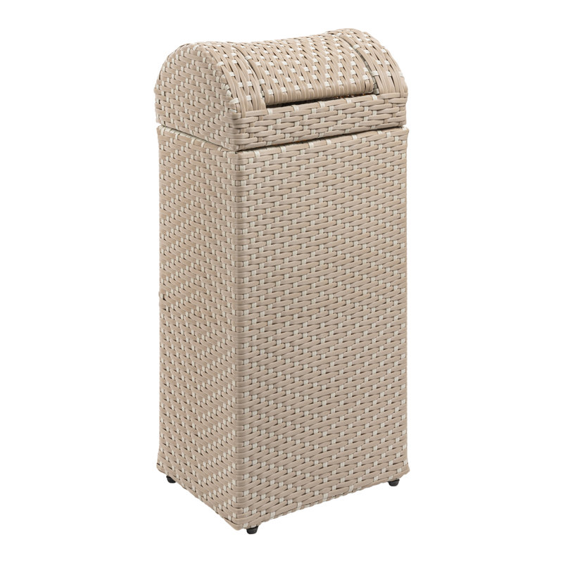 Poubelle escamotable Darla, 14,27 gal, Rose clair/blanc