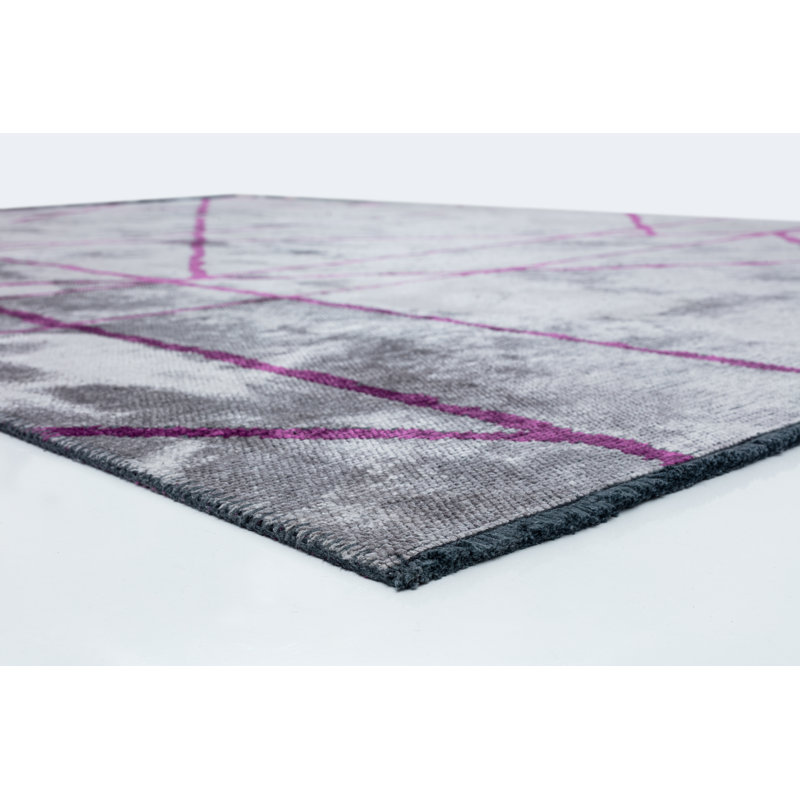 Rapture Gray/Purple Abstract Luxury Area Rug, Rectangle 7'10" x 9'10"