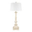 41" Resin Table Lamp With White Shade