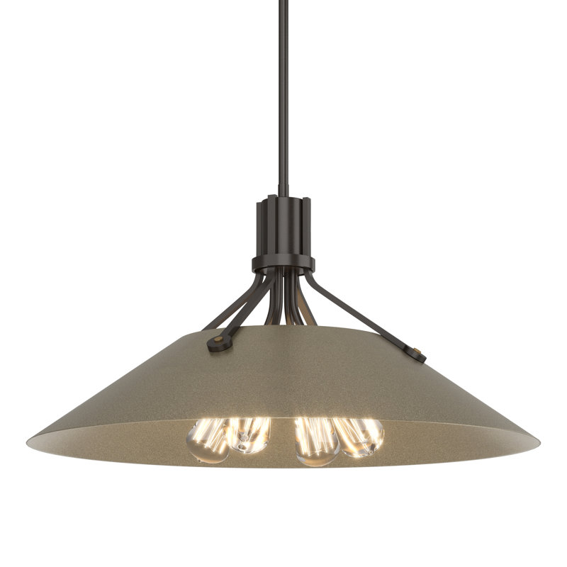 Henry 4 - Light Single Cone Pendant, Soft Gold, Oil Rubbed Bronze
