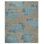 Lux Rose Floral Area Rug in Blue/Taupe