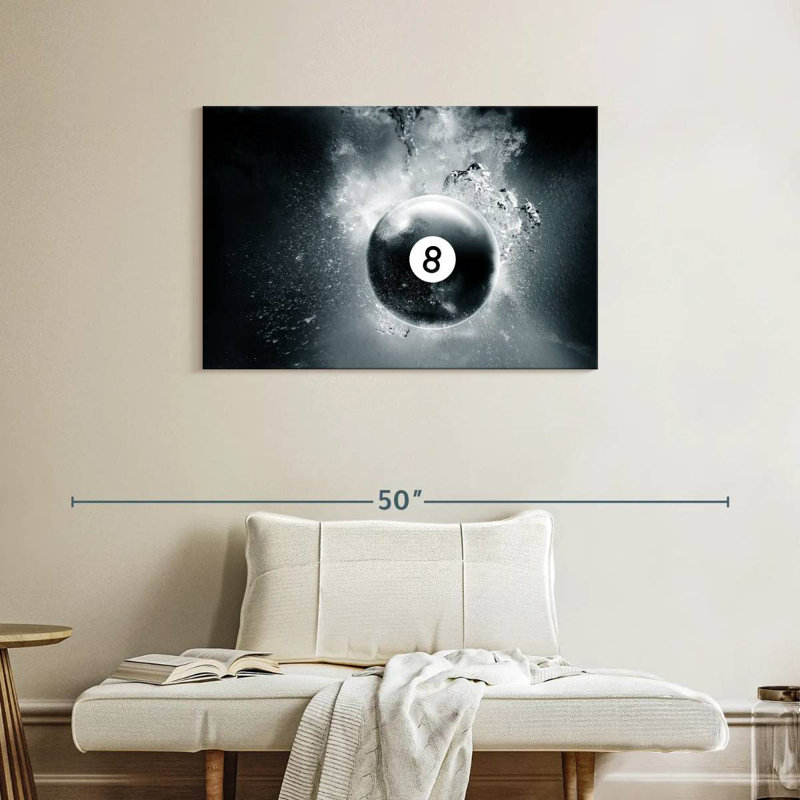 Goutte d'eau Senne Eight Ball, H 24 po x l 36 po