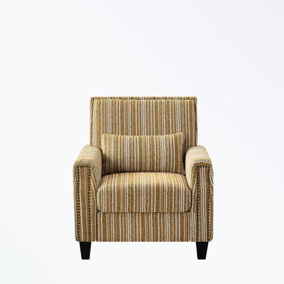 Chaise d'appoint avec accoudoirs et garniture cloutée