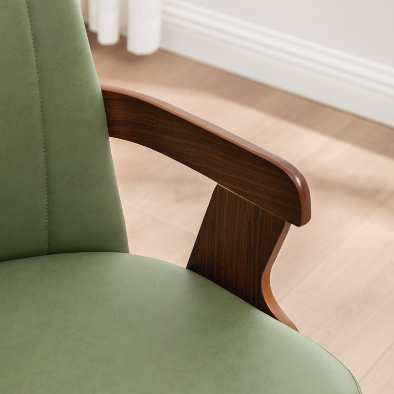 Chaise de salle à manger rembourrée Devault, Vert