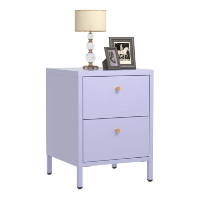 Baebel Steel Top 2 - Drawer End Table with Storage