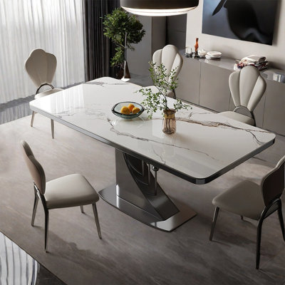 Rectangular Modern Microlite Dining Table Set
