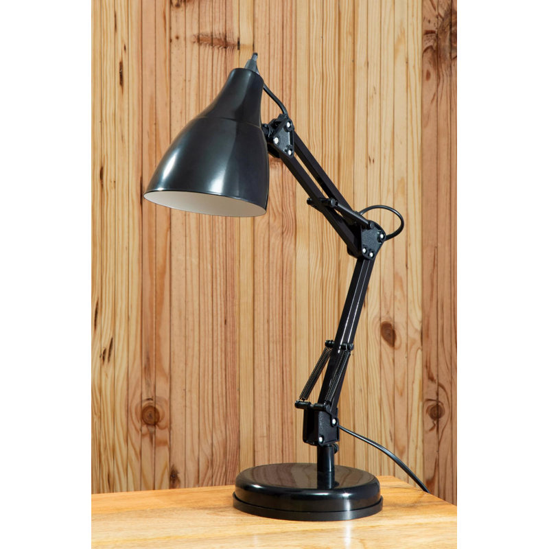 Aindrias Adjustable Metal Desk Lamp, Black