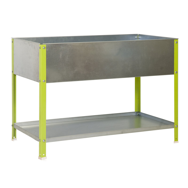 Ambere Metal Potting Bench, Green/Grey, 85cm H x 90cm W x 40cm D