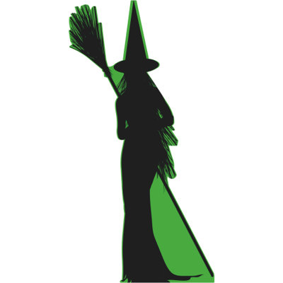 SP13368 - Méchante sorcière verte avec balai