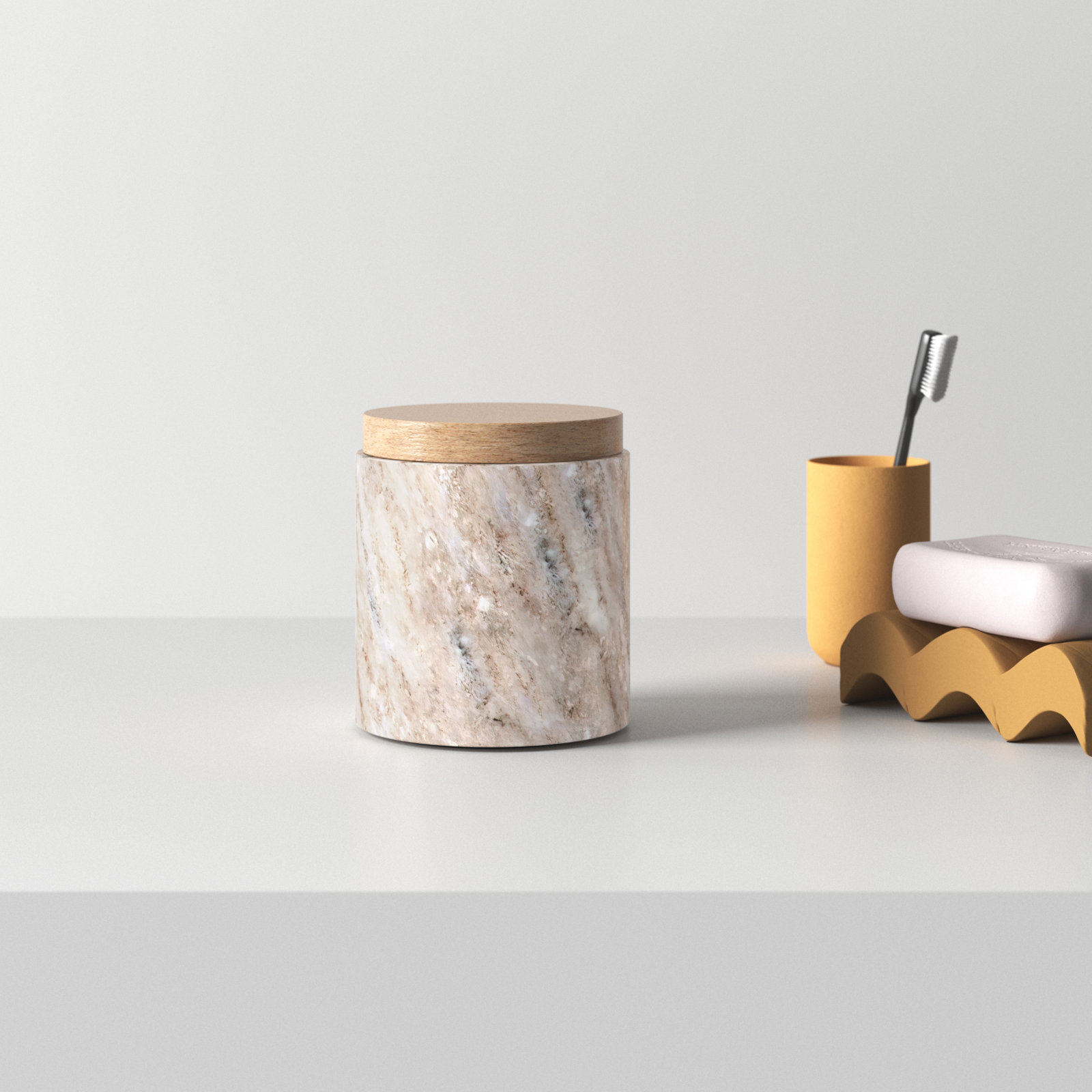Vesuvio Marble Bathroom Storage Container