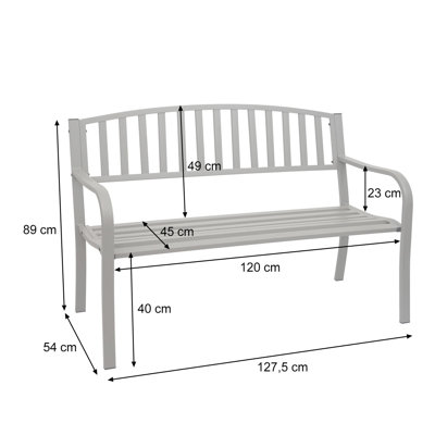 Gartenbank Shaan aus Stahl