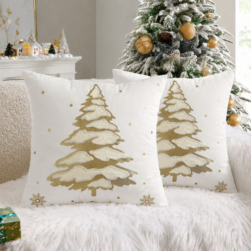 Housses de coussin 18 x 18 pouces, Doré