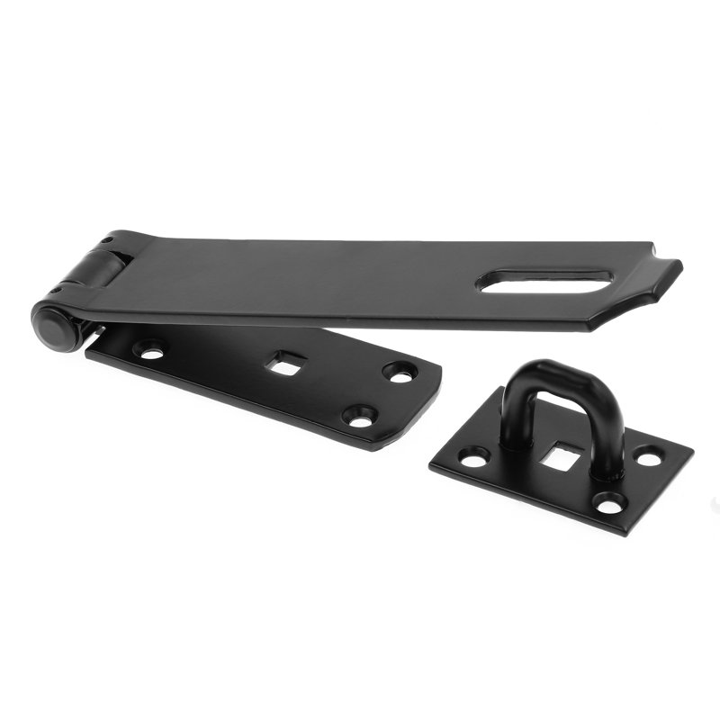 Charnière de sécurité à charnière très robuste avec agrafe fixe avec vis Prime-Line, Noir mat