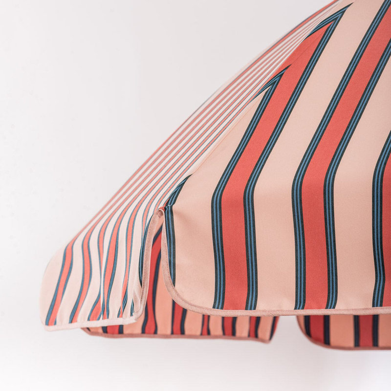 Patio 90'' W Umbrella, Pink/Red Striped