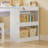 Kids Table and Chair Set 1 Table 1 Chair with Storage Shelves & Paper Roll Holder for Art Craft White 31.5"W x 19.7"D x 23.6"H-1965991947