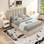 Lits de rangement grand lit en chenille plateforme à oreilles moderne pour la maison
