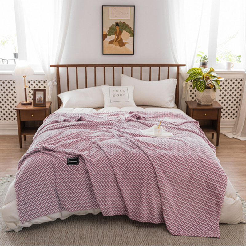 Hand Woven Throw Blanket, Lilac