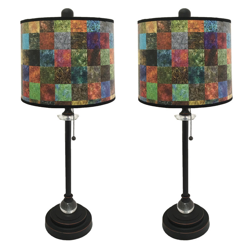 Crystal Buffet Lamp, Bronze