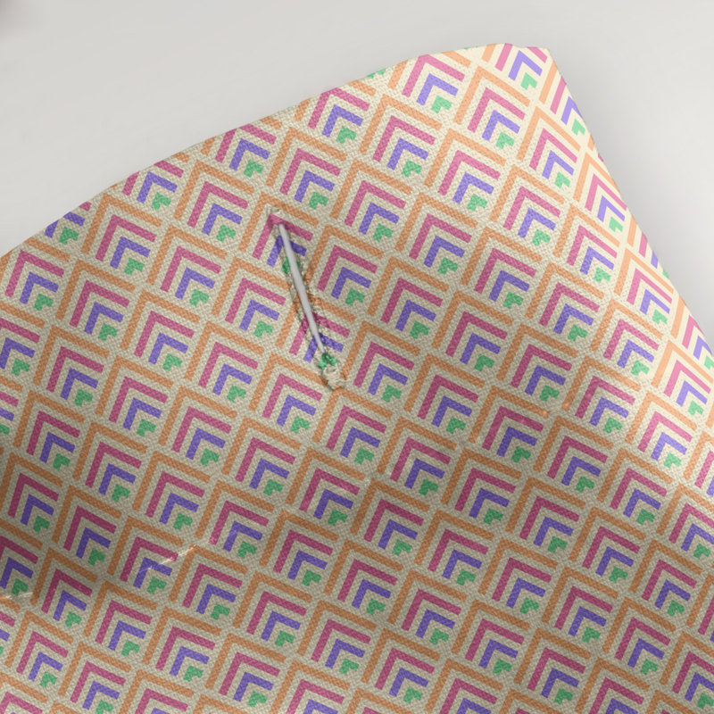 Rideau de douche simple à rayures katelyn elizabeth geometric dégradé, Jaune et pastel