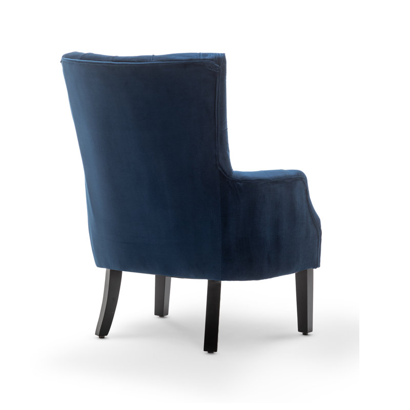 Dority Upholstered Wingback Chair, Blue