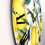 Horloge murale tropicale ornement citron sur fond bleu II-60327144
