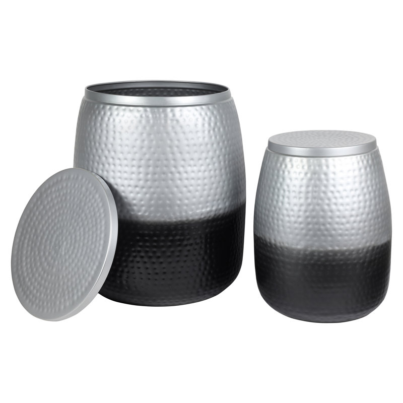 Tables d'appoint Merida Modern, Silver/Black