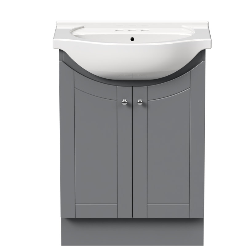 MagickWoods Buchholz 24" Single Bathroom Vanity Set (Space Saver), Gray