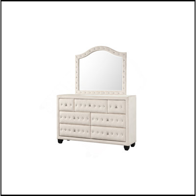 Miroir capitonné en cristal Sophia Modern Style