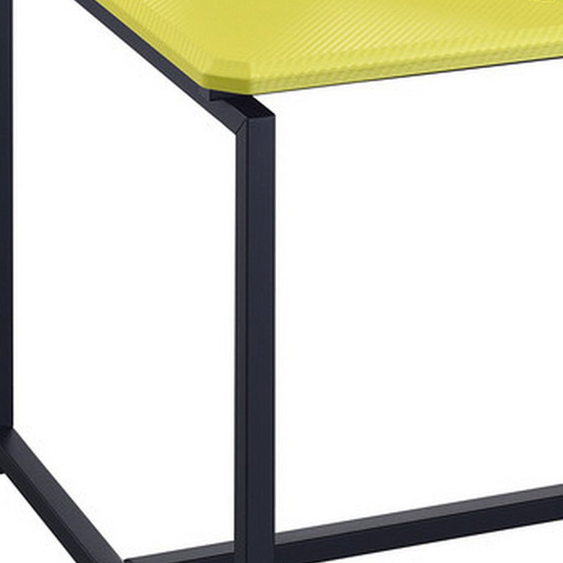 Kapp Coffee Table,3 Piece Coffee Table and End Table Set,Trestle Leg, Yellow